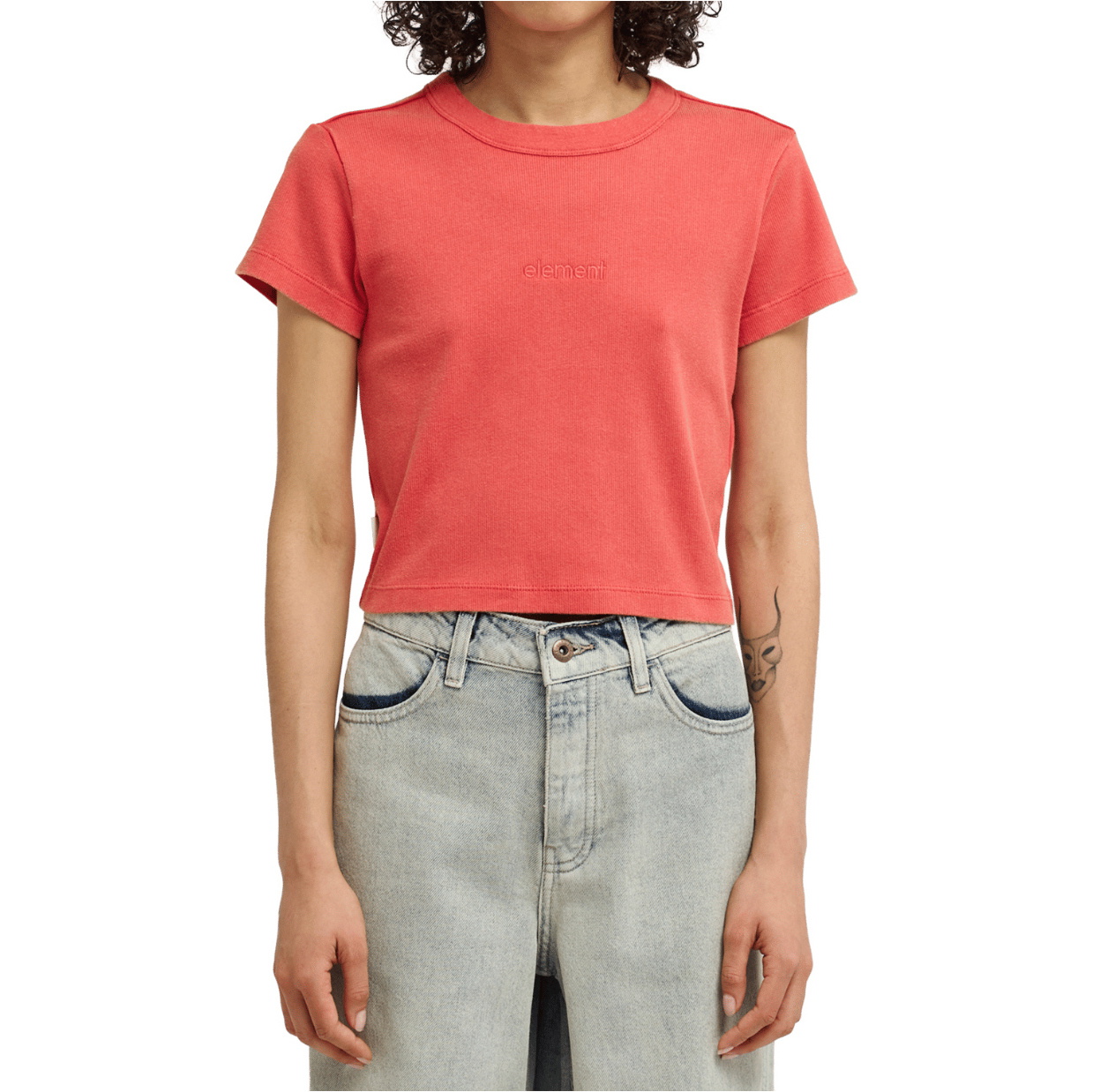 2026 Element Womens Lowcase Crop Tee ELJKT00117 - Cardinal